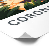 コロナドビーチカリフォルニアトラベルプリント ポスター (角)