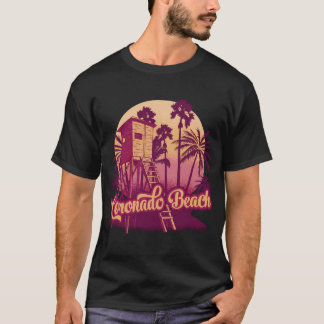 コロナドビーチカリフォルニアパームツリーズ Tシャツ