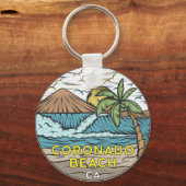 コロナドビーチカリフォルニアヴィンテージ キーホルダー (正面)