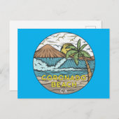 コロナドビーチカリフォルニアヴィンテージ ポストカード (正面/裏面)