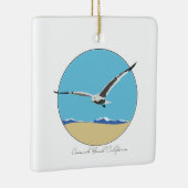 コロナドビーチ、カリフォルニア州シーガルオーバービーチ セラミックオーナメント (右)