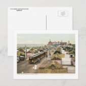 コロナドビーチ、CAテントシティ&トロリーヴィンテージ ポストカード (正面/裏面)