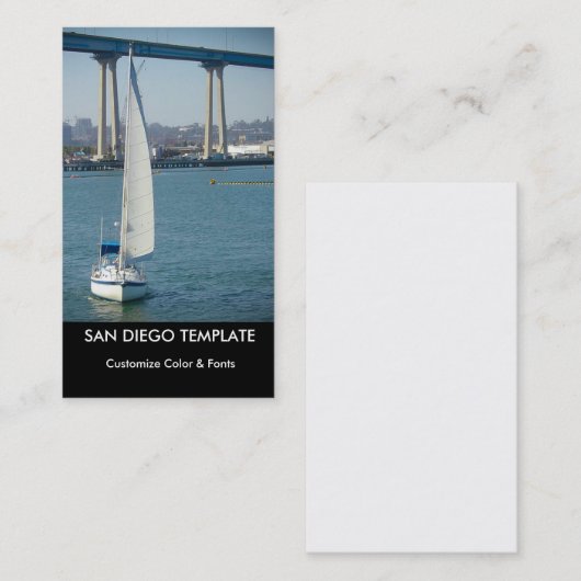 コロナドブリッジセーリングサンディエゴ 名刺 (正面/裏面)