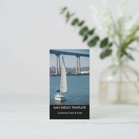 コロナドブリッジセーリングサンディエゴ 名刺 (スタンド正面)