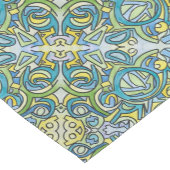 コロナドブルーグリーンイエロージオメトモダンリ ショートテーブルランナー (コーナー)