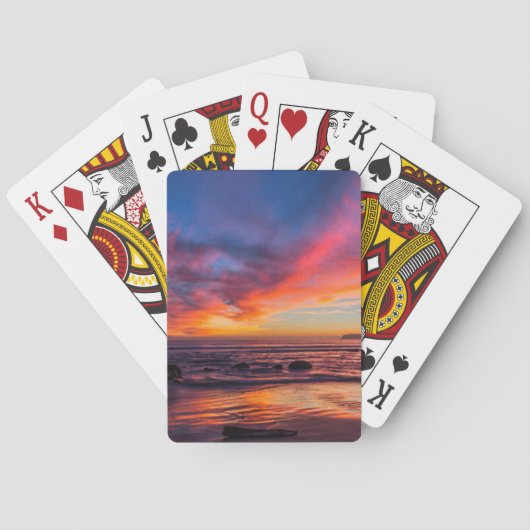 コロナド2号から太平洋上の夕日 トランプ (裏面)