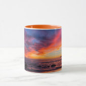 コロナド2号から太平洋上の夕日 マグカップ (中央)