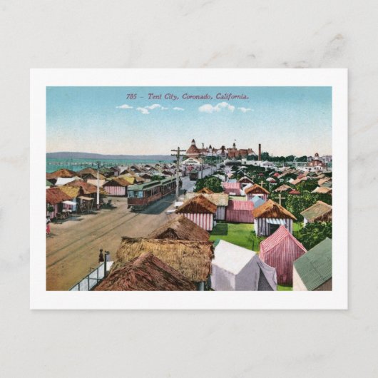 コロナド、カリフォルニア、テントシティヴィンテージ ポストカード (正面)