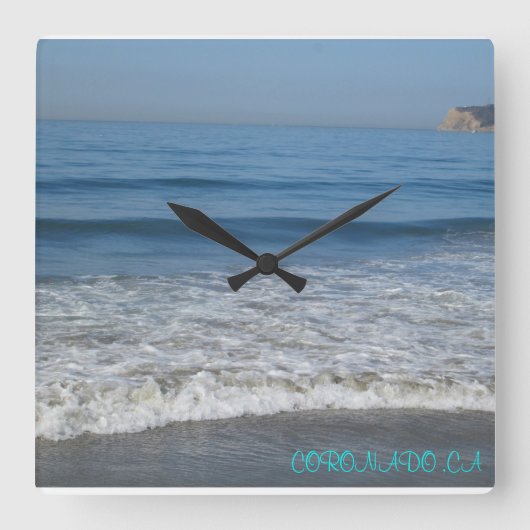 コロナド、CA正方形クロック スクエア壁時計 (正面)