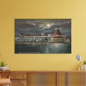 コロナド、CA – モーンライトビューオブホテルデルコロナド キャンバスプリント (インサイチュ (リビング))