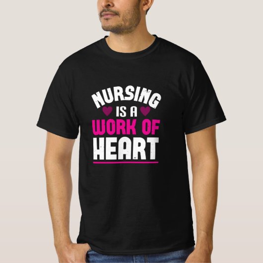 コロナナース看護はハートの仕事 Tシャツ (正面)
