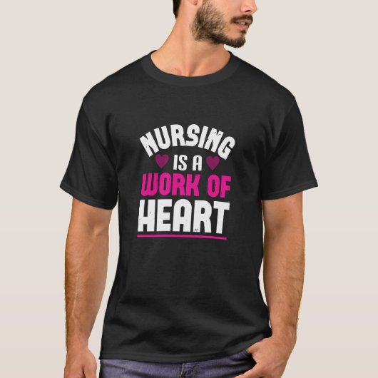 コロナナース看護はハートの仕事 Tシャツ (正面)