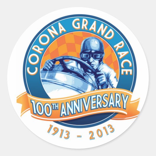 コロナロードレース100周年記念 ラウンドシール (正面)