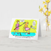 コロナ禍のユーモアあふれる緊張の髪型 女性の誕生日 カード (黄色い花)