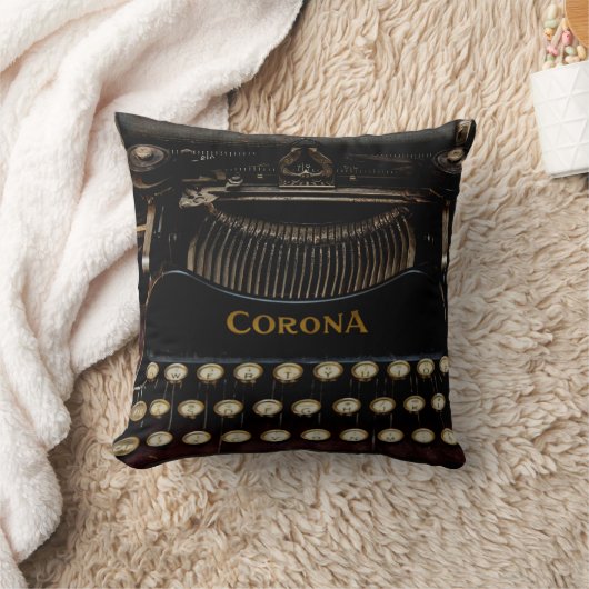 コロナ第3タイプライターの枕16" x 16" クッション (ブランケット)