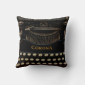 コロナ第3タイプライターの枕16" x 16" クッション (裏面)