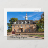 コロニアルウィリアムズバーグの首都建物 ポストカード (正面/裏面)