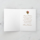 コロニアルカップル氷スケートで滑るクリスマスカード サンキューカード (内部)