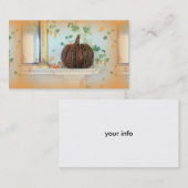 コロニアルカボチャのバスケット名刺 名刺 (正面/裏面)