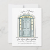 コロニアルドアの水の色の移動 案内状 (正面)