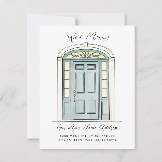 コロニアルドアの水の色の移動 案内状 (正面)