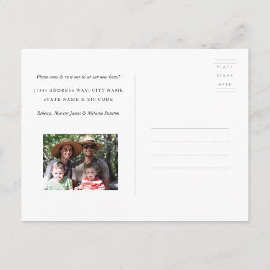 コロニアルドアイラストレーション移動はがき 案内ポストカード (裏面)