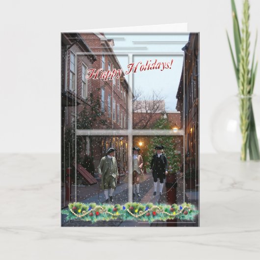 コロニアルハッピーホリデー シーズンカード (正面)