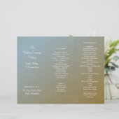 コロニアルブリーズトリフォールド結婚式 プログラムテンプレート (スタンド正面)