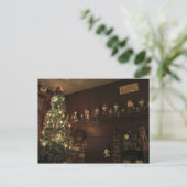 コロニアル初期のカントリークリスマスホリデー シーズンポストカード (スタンド正面)