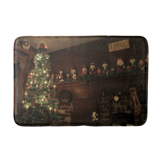 コロニアル初期のカントリークリスマスホリデー バスマット (正面)