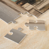 コロニアル建物イエローカーハバナキューバ ジグソーパズル (側面)