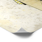 コロニアル鳥の水色、古いランタンを保持 ポスター (角)