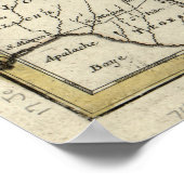 コロニアル・アメリカの地図by Matthaus Lotter (1776) ポスター (角)