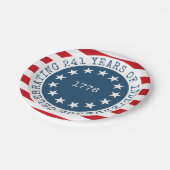 コロニアル・アメリカ国旗1776愛国心 ペーパープレート (アングル)