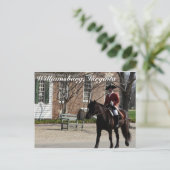 コロニアル・ウィリアムズバーグで乗馬 ポストカード (スタンド正面)