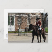 コロニアル・ウィリアムズバーグで乗馬 ポストカード (正面/裏面)
