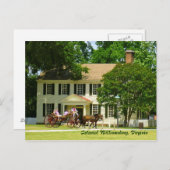 コロニアル・ウィリアムズバーグ、バージニア州はがき ポストカード (正面/裏面)