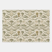 コロニアル・セージグリーン・ゴールド・ハーベスト ラッピングペーパーシート (正面2)