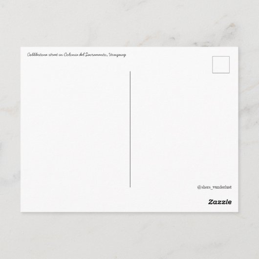 コロニア・デル・サクラメント、ウルグアイはがき ポストカード (裏面)