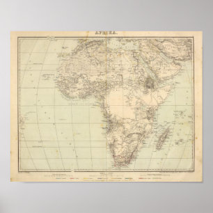 コロニーを示すアフリカの地図書の地図 ポスター