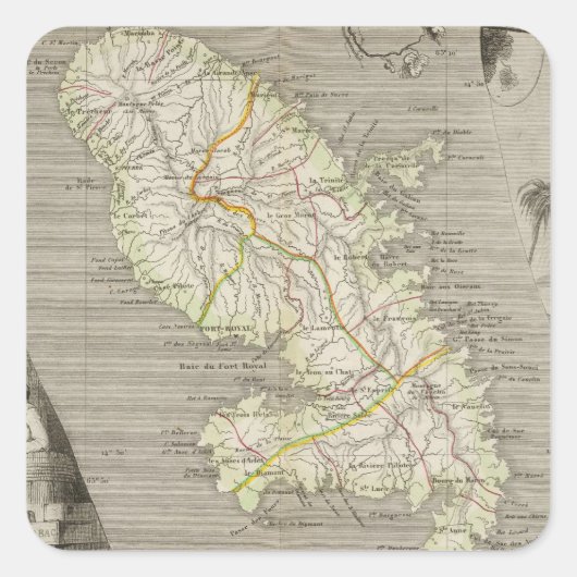 コロニーフランスのマルティニケ スクエアシール (正面)