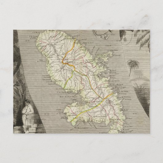 コロニーフランスのマルティニケ ポストカード (正面)