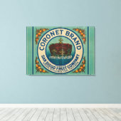 コロネットレモンラベルチュラビスタ(カリフォルニア州) キャンバスプリント (インサイチュ (ウッドフロア))