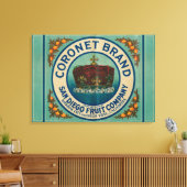 コロネットレモンラベルチュラビスタ(カリフォルニア州) キャンバスプリント (インサイチュ (リビング))