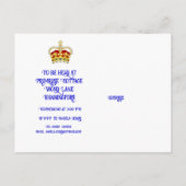 コロネーションお祝いティーパーティの招待状 インビテーションポストカード (裏面)