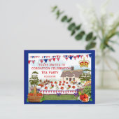 コロネーションお祝いパーティの招待状 インビテーションポストカード (スタンド正面)