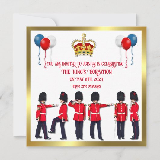 コロネーションお祝いランチ招待状 招待状 (正面)
