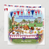 コロネーションお祝いランチ招待状 招待状 (正面/裏面)