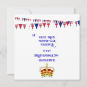 コロネーションお祝いランチ招待状 招待状 (裏面)