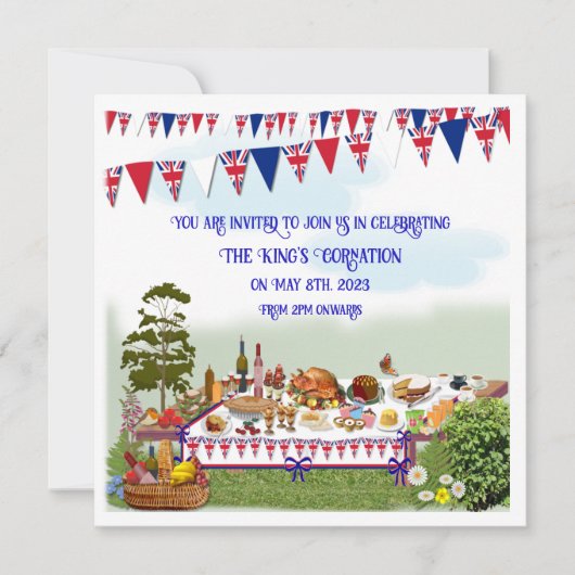 コロネーションお祝いランチ招待状 招待状 (正面)